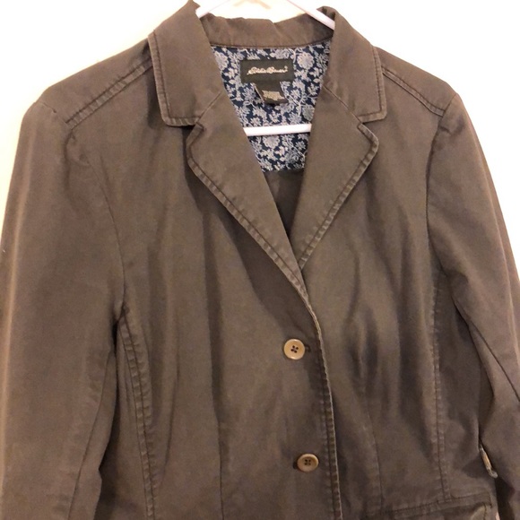 Eddie Bauer cotton sport jacket size 10 green - Picture 3 of 6